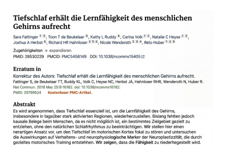 Tiefschlaf ist, wo Heilung passiert.